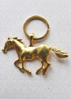 Schlüsselanhänger Pferd - gold